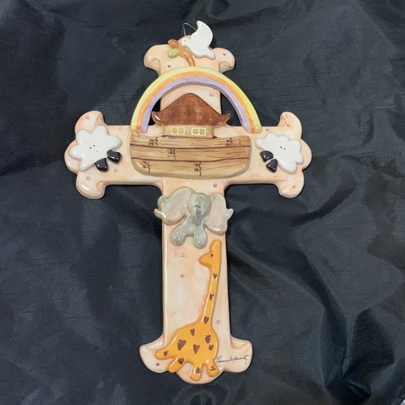 Cross nursery Wall Decor - Noah’s Ark 12.5”long and 9” wide - Picture 1 of 16